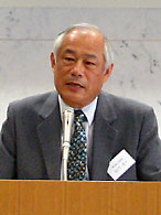 基調講演をする田代教授