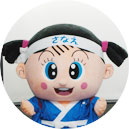 田植機のイメージキャラクター「さなえちゃん」