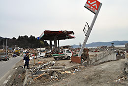 被災した店舗