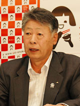 「前任の宮田会長の路線を引き継いでJA改革をすすめる」と決意を語る茂木守新会長