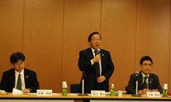 ＪＡ全中が開いた意見交換会後の記者会見
