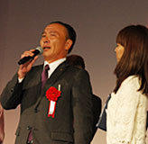 喜びを語るＪＡみっかびの縣正己さん